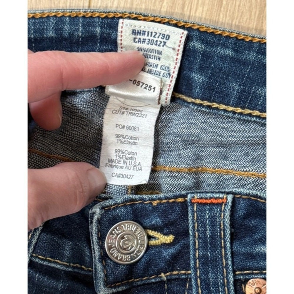 True Religion Stella Low Rise Skinny Jeans Medium Wash Blue Size 26 Made in USA - Picture 5 of 7